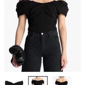 A.L.C. Black Off-Shoulder Blouse